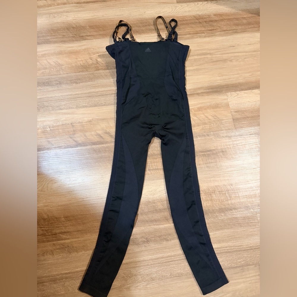 Adidas x Ivy Park Beyonce Knit Catsuit Core Bustier Black Jumpsuit Size Medium - Picture 9 of 16
